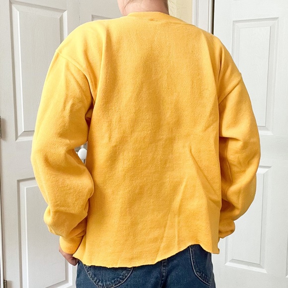 Steelers 💛❤️💙🖤 Vintage Size Large Cropped Hoodie, Yellow Pittsburgh NFL - Picture 3 of 4